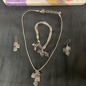 Brighton Vienna Hearts set. Necklace, bracelet, hook earrings. Circa 2007- 2008
